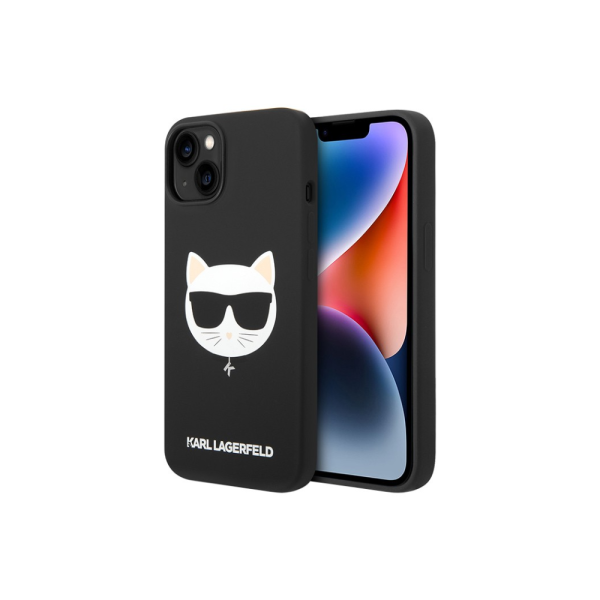 Накладка Lagerfeld 14 Liquid silicone Choupette Hard Black (MagSafe) 3666339077914/NL