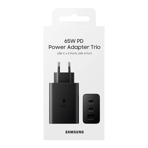 Сетевое зарядное устройство Samsung USB-C х 2+USB-A Port 65w Оригинал