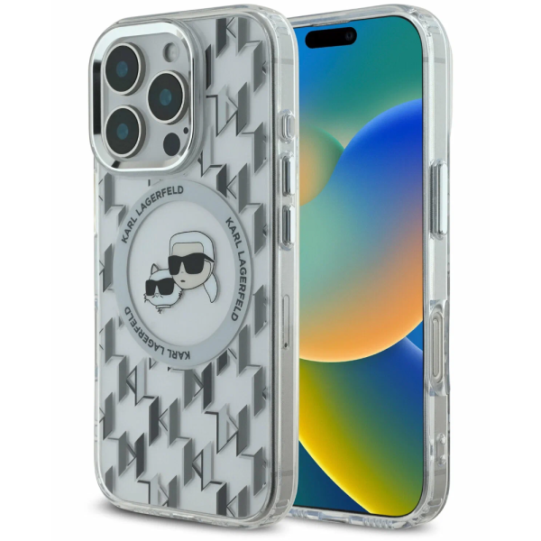 Накладка Lagerfeld 16 Pro Max Monogram NFT Karl&Choup metal Cam Hard Transp (MagSafe) 3666339318512