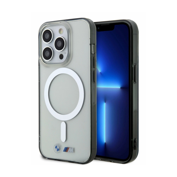 Накладка BMW 15 Pro Max M-Collection PC/TPU Silver Ring Hard Transparent (MagSafe) 3666339145071/NL