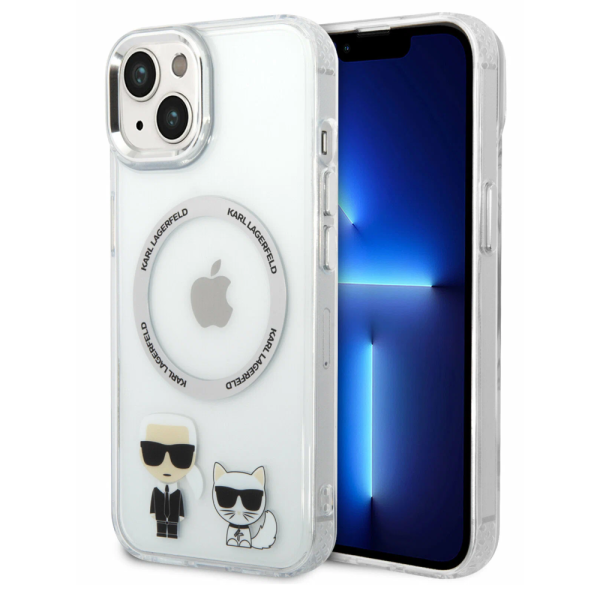Накладка Lagerfeld 14 PC/TPU Karl & Choupette Hard Transparent (MagSafe) 3666339077754/NL