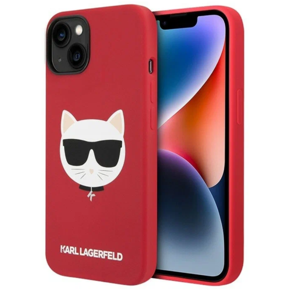 Накладка Lagerfeld 14 Liquid silicone Choupette Hard Red (MagSafe) 3666339077952/NL