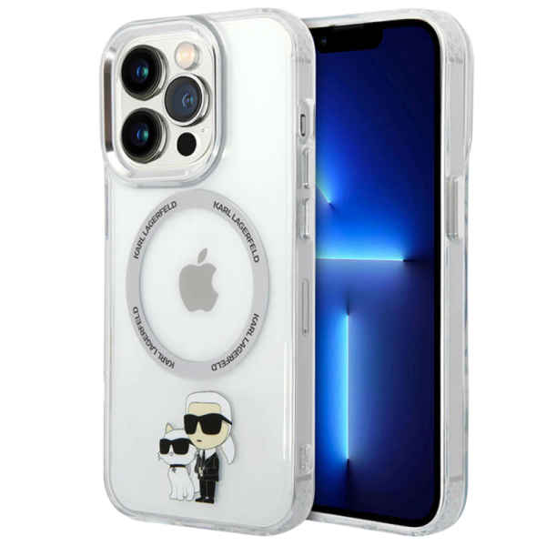 Накладка Lagerfeld 15 Pro Max PC/TPU NFT Karl & Choupette Metal Hard Transp (MagSa) 3666339195250/NL
