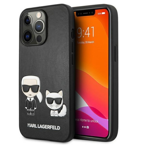 Накладка Lagerfeld 13 Pro Max PU Karl & Choupette Hard Black 3666339027247/NL