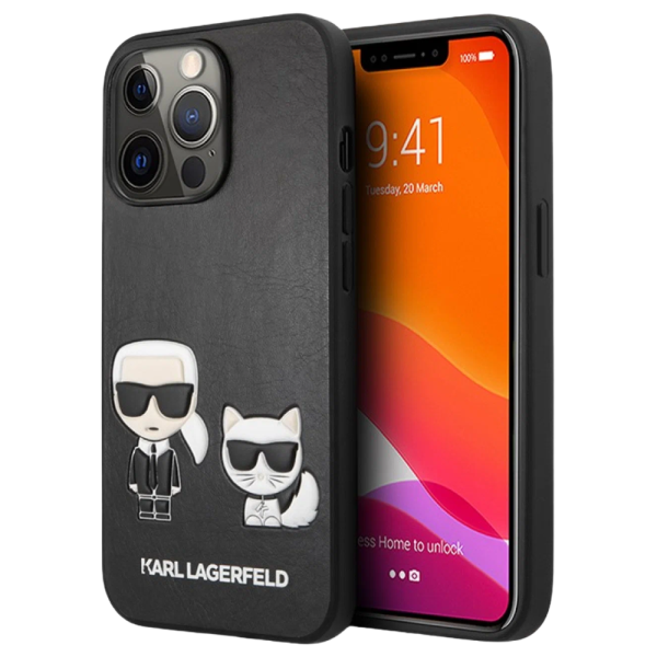 Накладка Lagerfeld 13 Pro PU Karl & Choupette Hard Black 3666339027230/NL