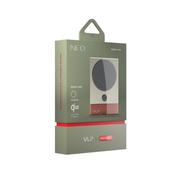 Портативный АКБ VLP NEO MagSafe Qi2 5000mAh USB-C Amber Gray 1045001
