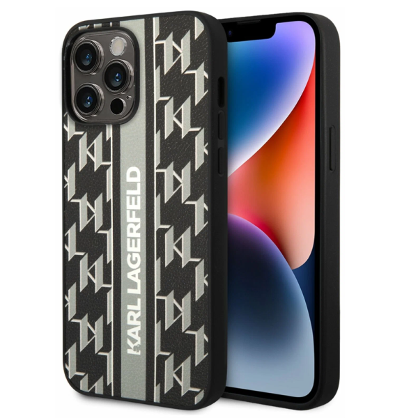 Накладка Lagerfeld 14 Pro PU Monogram Vertical logo Hard Grey 3666339084905/NL